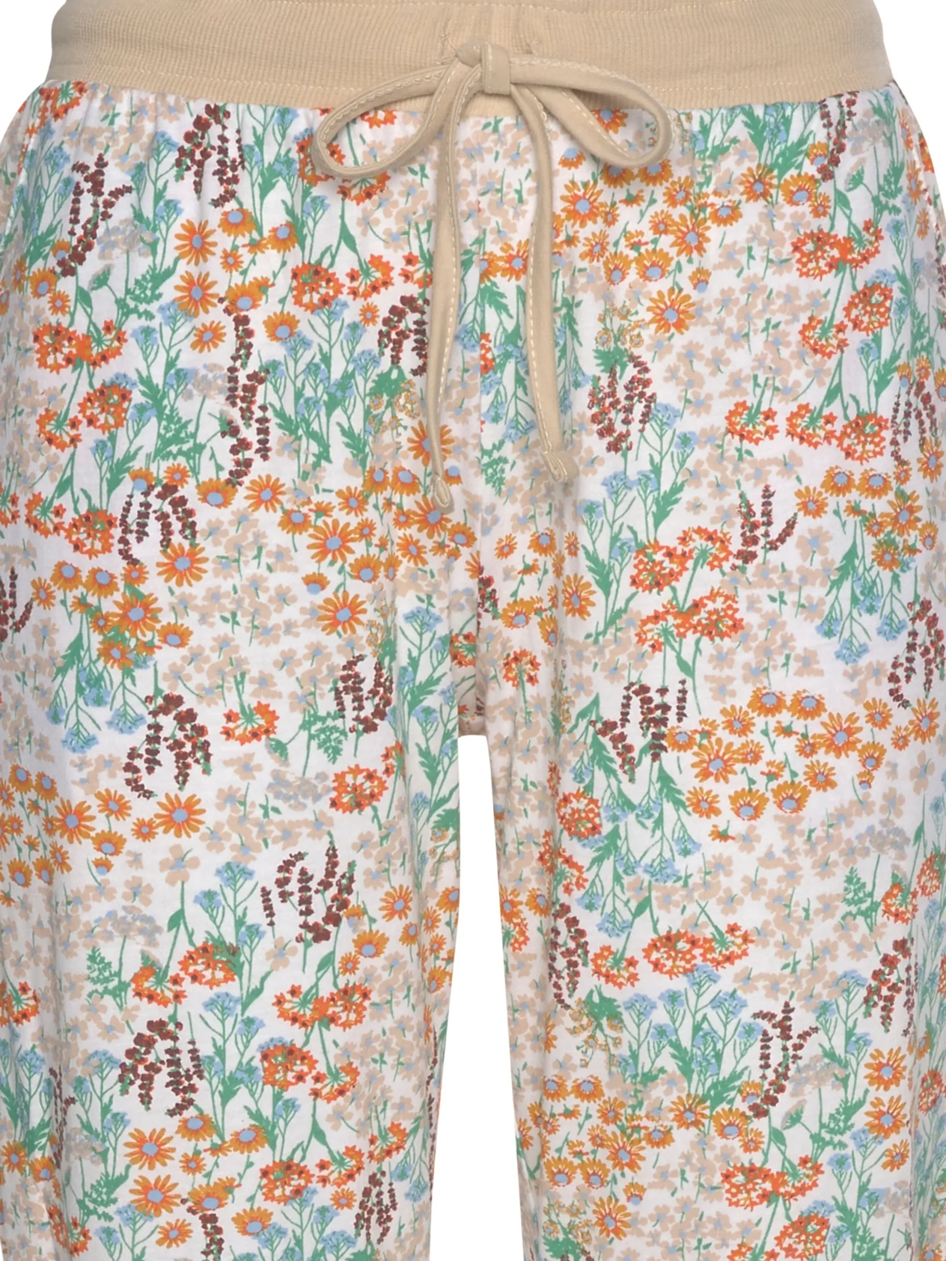 Nachtwäsche|Vivance Dreams Pyjama sand-geblümt,dunkelgrau-geblümt