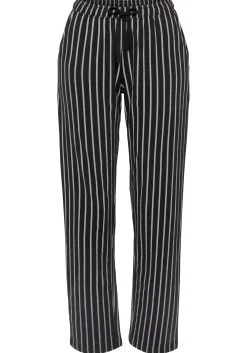 Nachtwäsche|Vivance Dreams Pyjamahose schwarz-weißgestreift