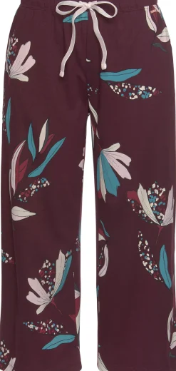 Nachtwäsche|s.Oliver Pyjamahose bordeaux-geblümt