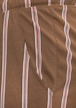 Nachtwäsche|LASCANA Pyjamahose braungestreift