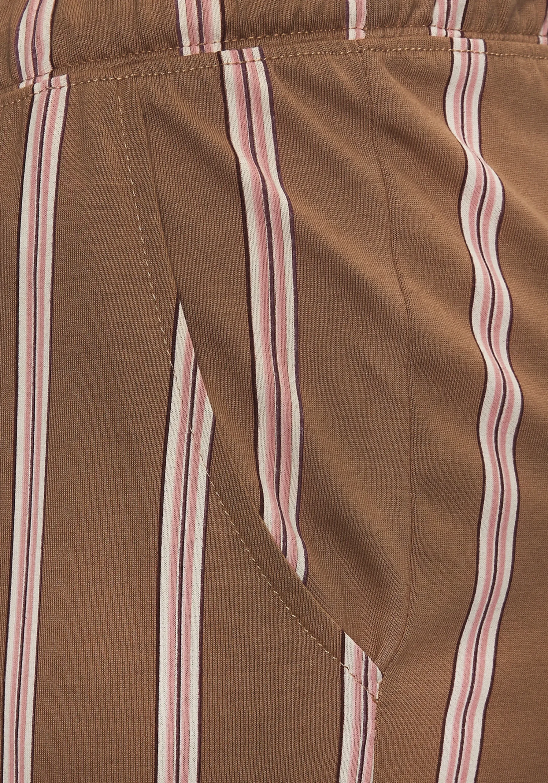 Nachtwäsche|LASCANA Pyjamahose braungestreift
