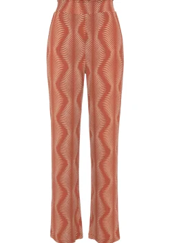Nachtwäsche|LASCANA Pyjamahose terracottabedruckt