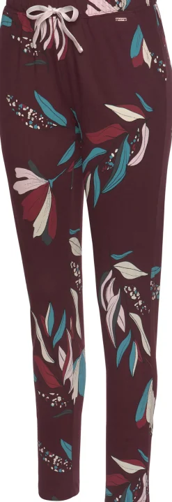 Nachtwäsche|s.Oliver Pyjamahose bordeaux-geblümt