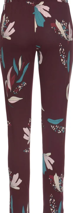 Nachtwäsche|s.Oliver Pyjamahose bordeaux-geblümt