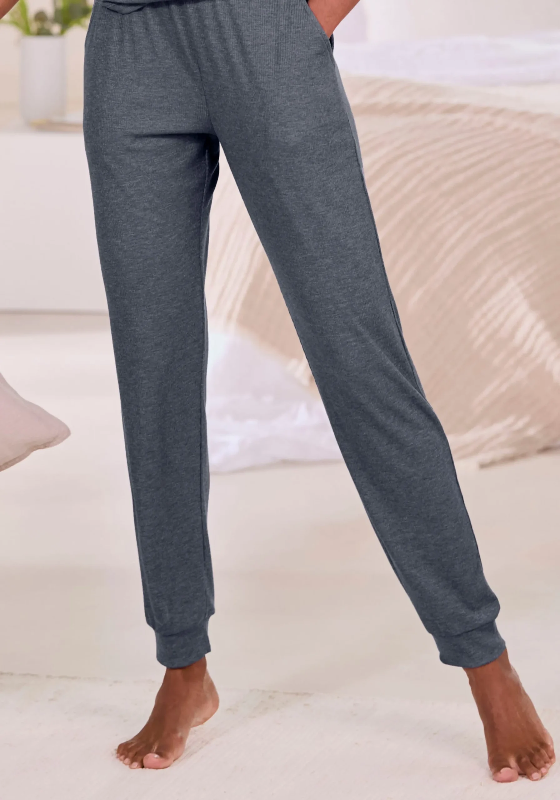 Nachtwäsche|Vivance Dreams Pyjamahose anthrazit