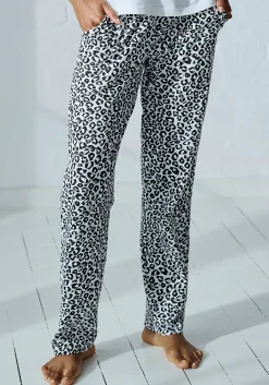 Nachtwäsche|Vivance Dreams Pyjamahose schwarz-weißgemustert