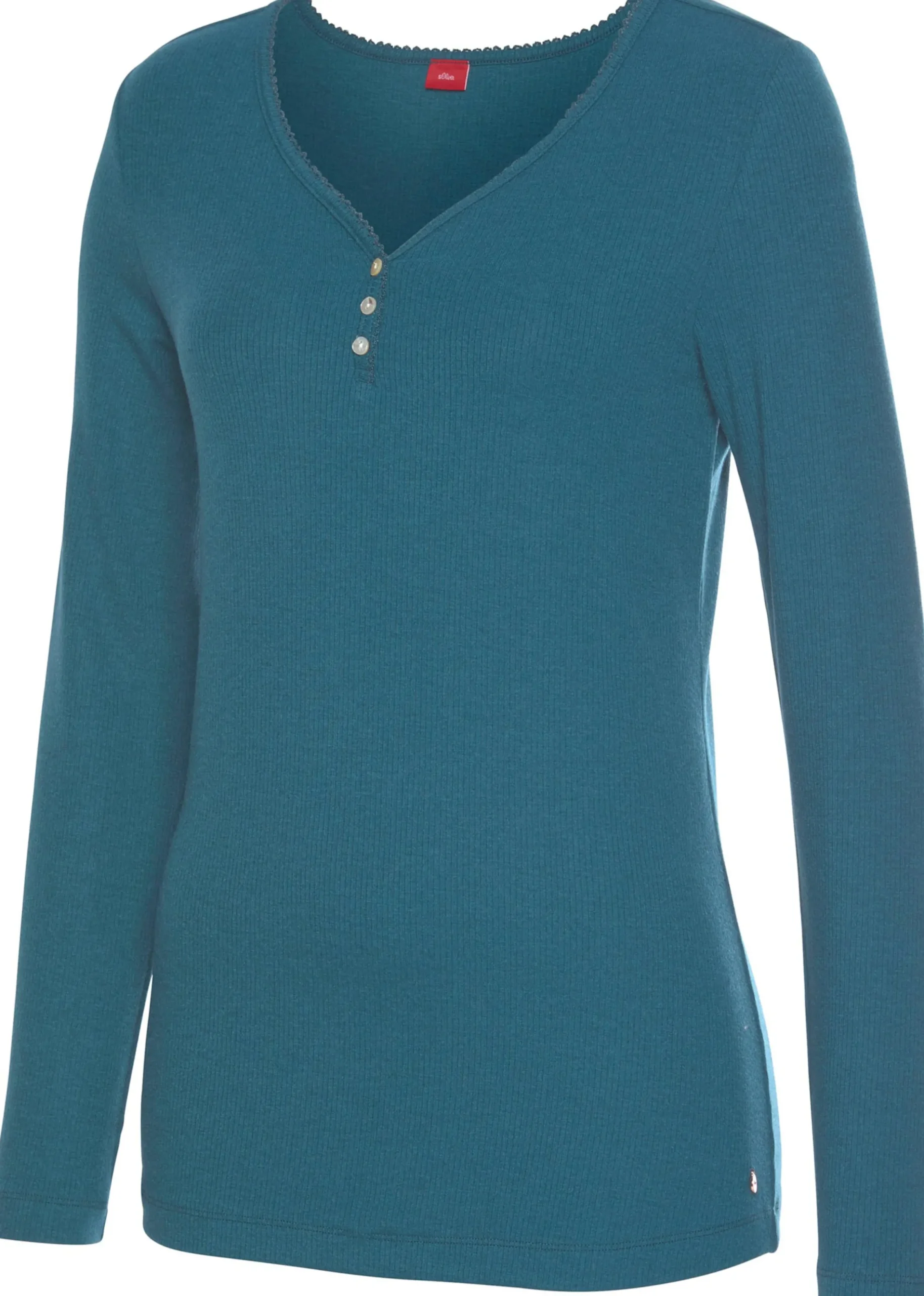 Nachtwäsche|s.Oliver Pyjamaoberteil petrol