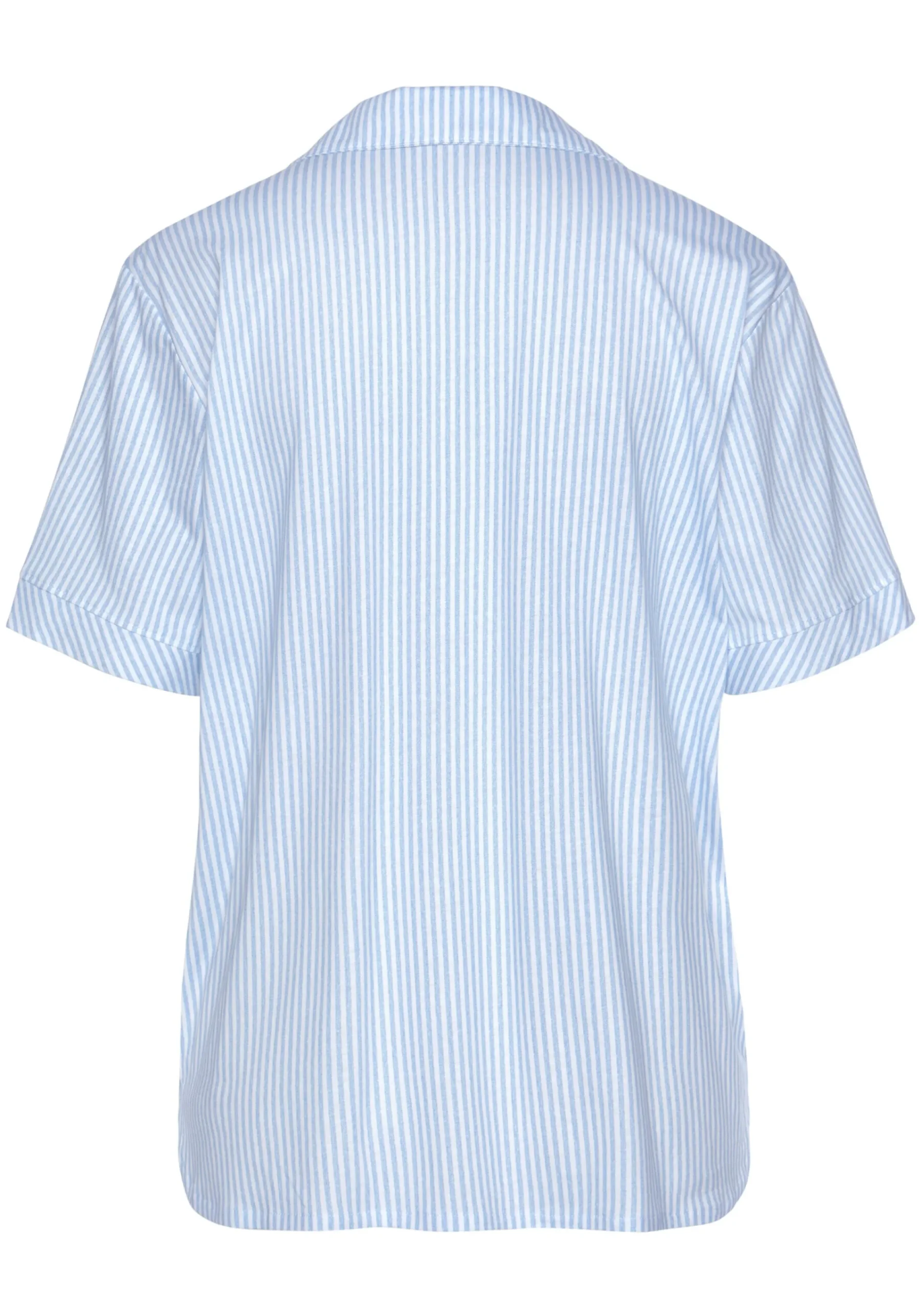 Nachtwäsche|s.Oliver Pyjamaoberteil himmelblau-gestreift