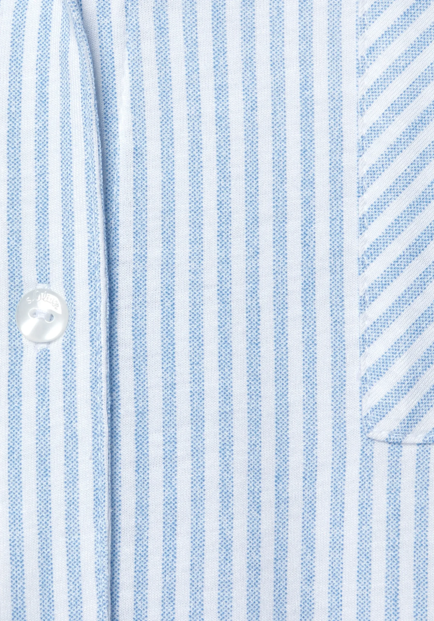 Nachtwäsche|s.Oliver Pyjamaoberteil himmelblau-gestreift