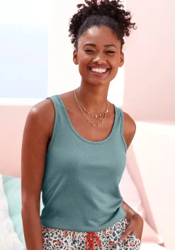 Homewear|Homewear|LASCANA Pyjamaoberteil rauchblau