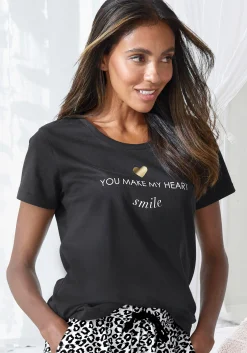 Nachtwäsche|Vivance Dreams Pyjamaoberteil schwarz
