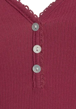 Nachtwäsche|s.Oliver Pyjamaoberteil bordeaux