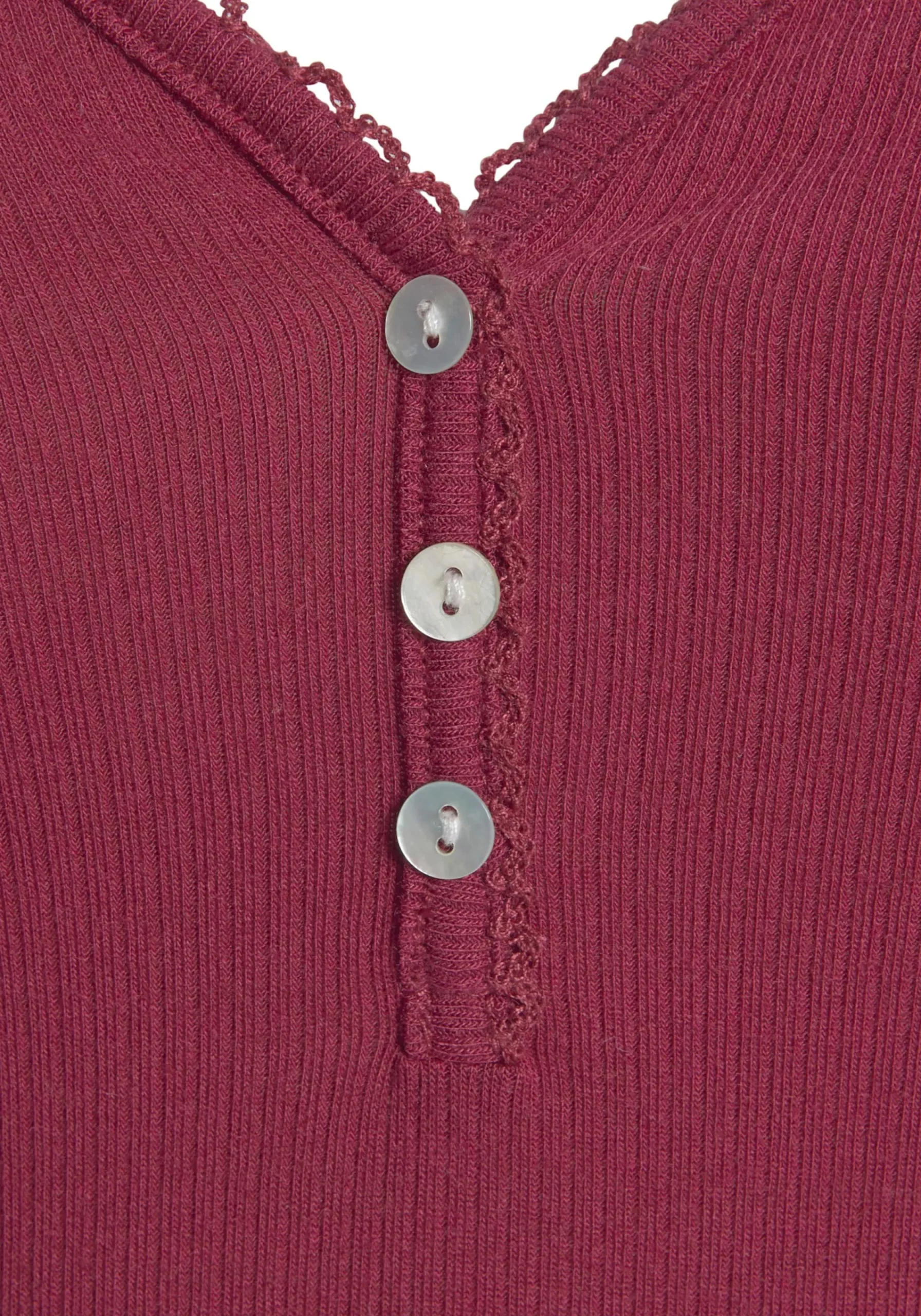 Nachtwäsche|s.Oliver Pyjamaoberteil bordeaux