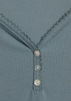 Homewear|Nachtwäsche|LASCANA Pyjamaoberteil rauchblau