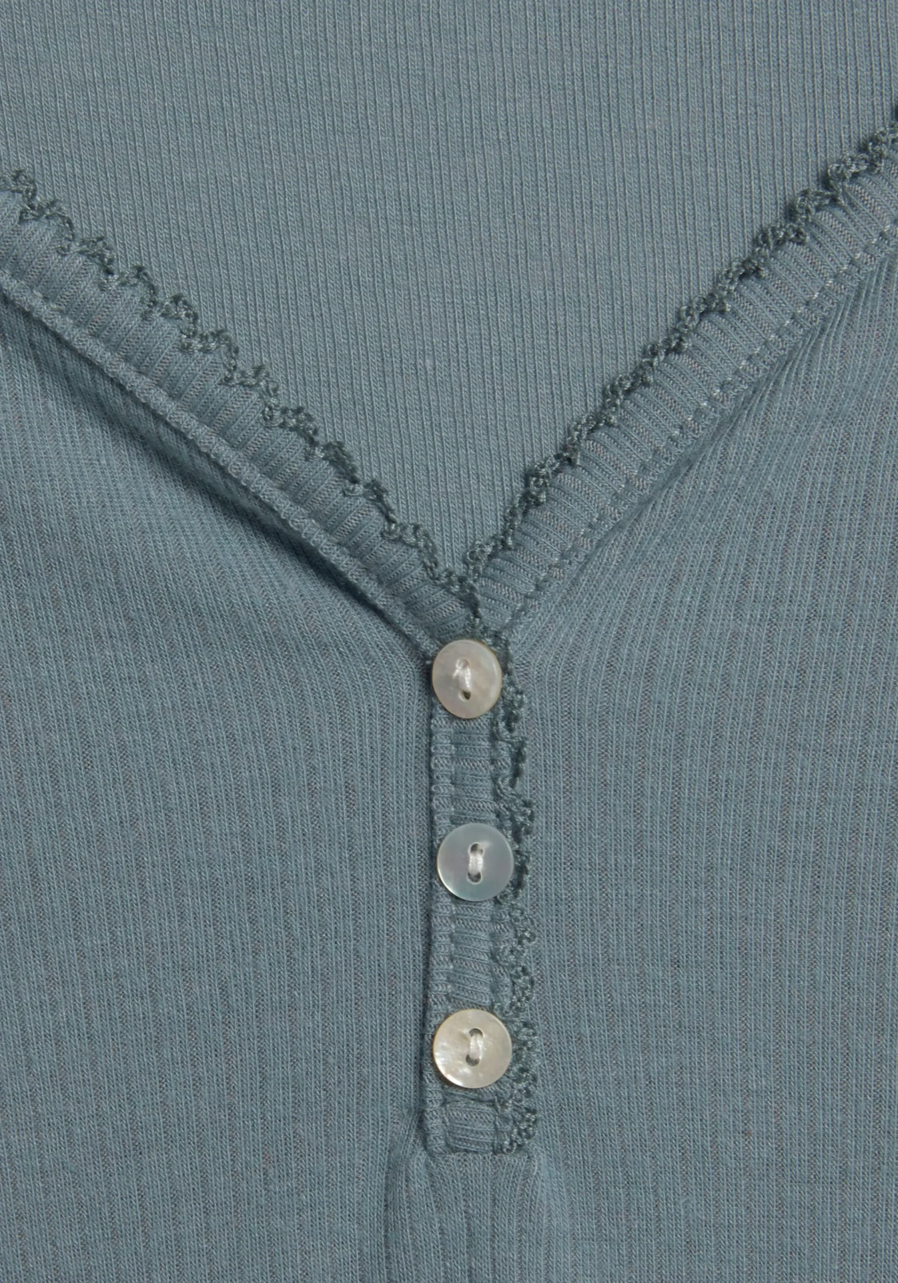 Homewear|Nachtwäsche|LASCANA Pyjamaoberteil rauchblau