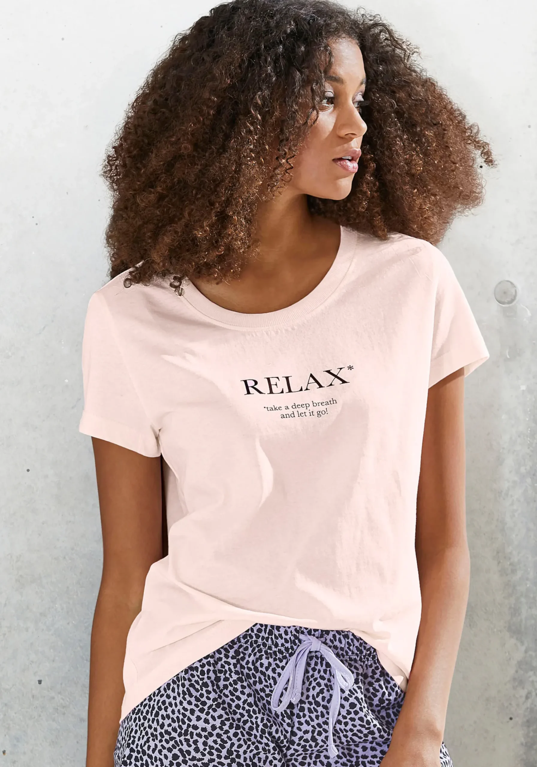 Nachtwäsche|Vivance Dreams Pyjamaoberteil hellrosa