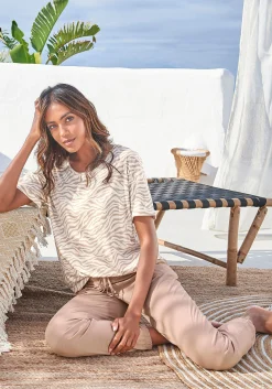 Homewear|Nachtwäsche|LASCANA Pyjamaoberteil ecru-nougat