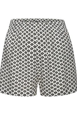 Nachtwäsche|LASCANA Pyjamashorts schwarz-weiß-gemustert