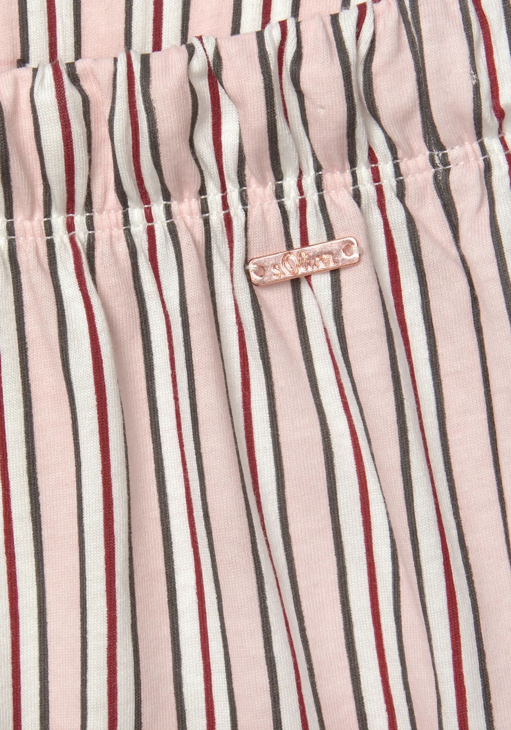 Nachtwäsche|s.Oliver Pyjamashorts blassrosa-gestreift