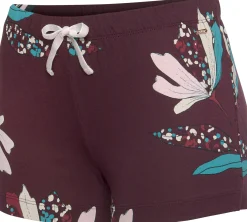 Nachtwäsche|s.Oliver Pyjamashorts bordeaux-geblümt