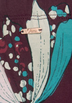 Nachtwäsche|s.Oliver Pyjamashorts bordeaux-geblümt