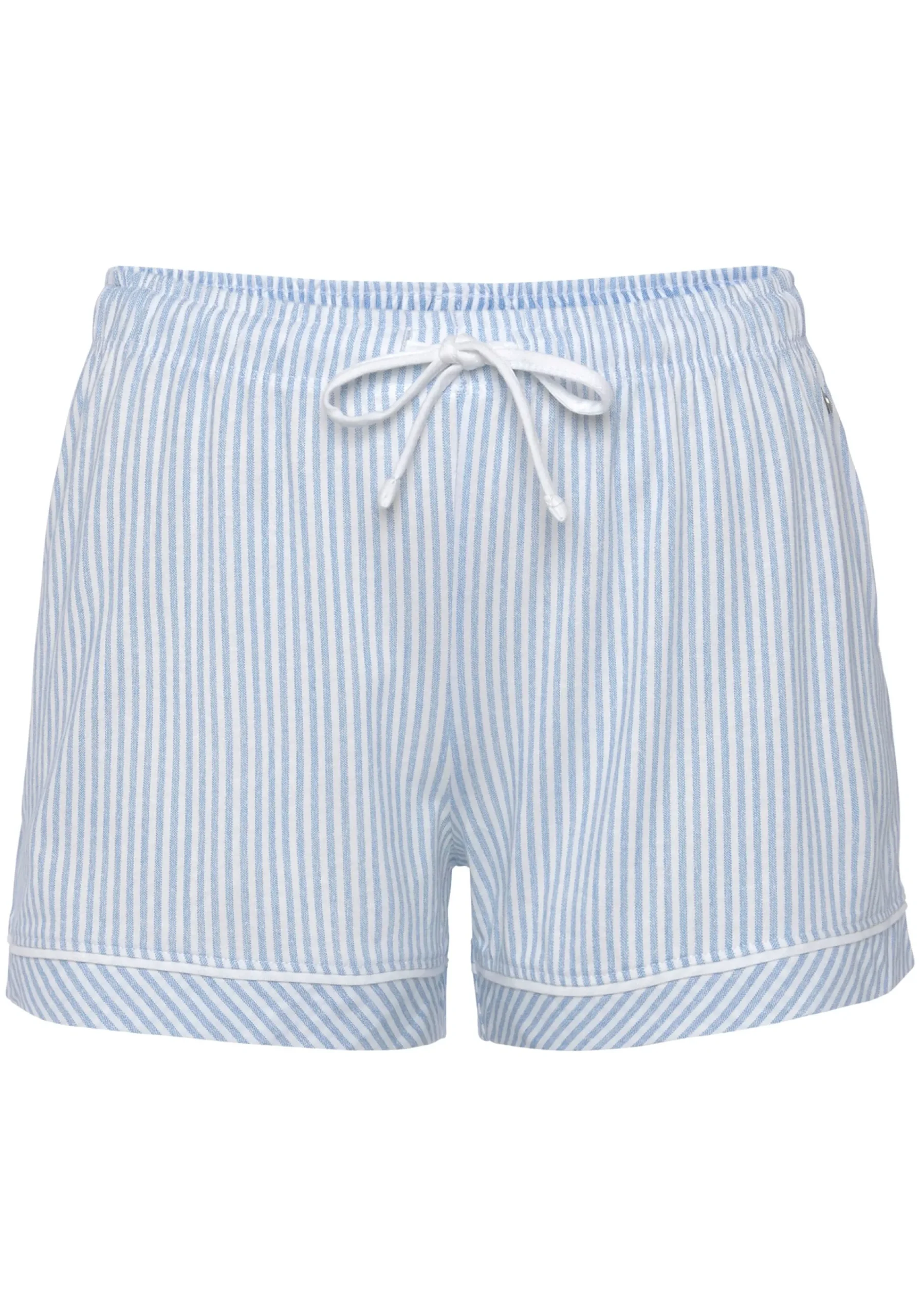 Nachtwäsche|s.Oliver Pyjamashorts himmelblau-gestreift