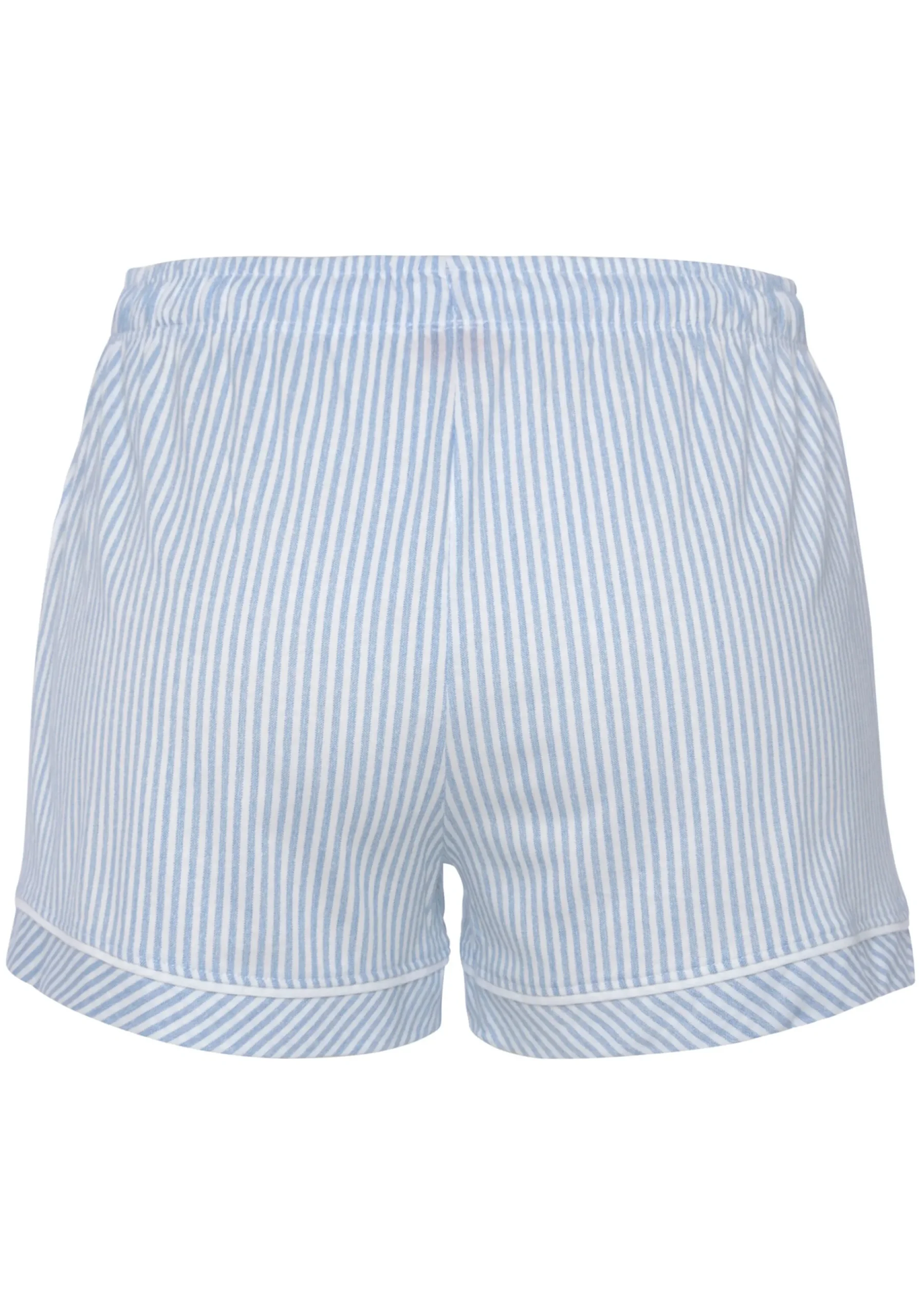 Nachtwäsche|s.Oliver Pyjamashorts himmelblau-gestreift