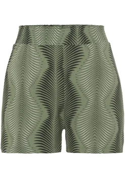 Nachtwäsche|LASCANA Pyjamashorts dunkelgrünbedruckt