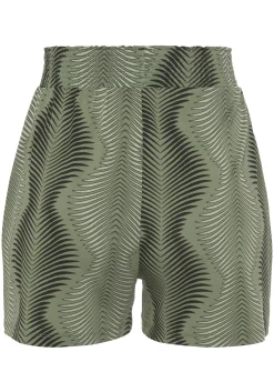 Nachtwäsche|LASCANA Pyjamashorts dunkelgrünbedruckt