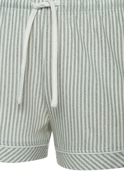 Nachtwäsche|s.Oliver Pyjamashorts dunkelgrüngestreift