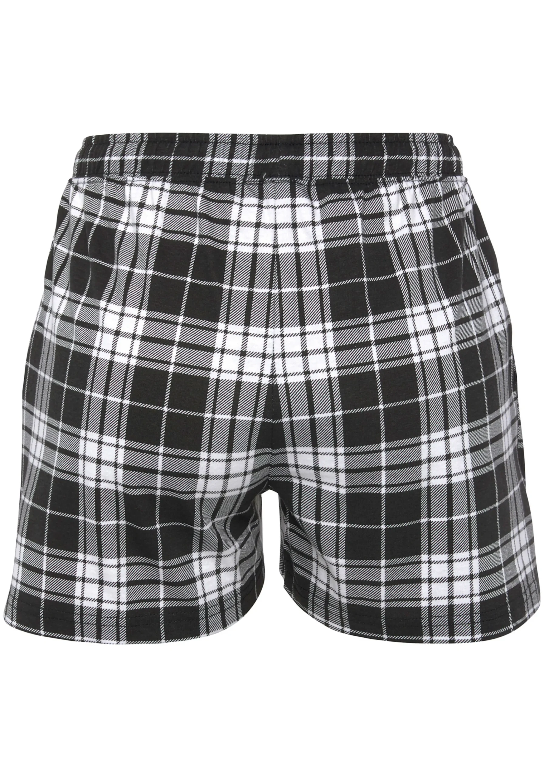Nachtwäsche|Vivance Dreams Pyjamashorts schwarz-weißkariert