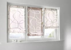 Gardinen & Rollos|heine home Raffrollo taupe-weiß