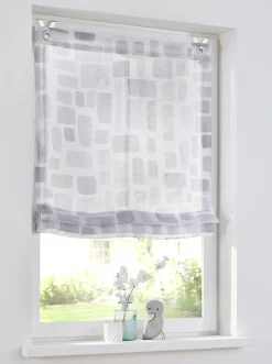 Gardinen & Rollos|heine home Raffrollo offwhite-grau-taupe