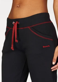 Homewear|Shirts| Relaxhose schwarz-rubinrot