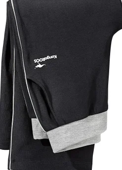 Homewear|Homewear|KangaROOS Relaxhose schwarz-weiß-weiß