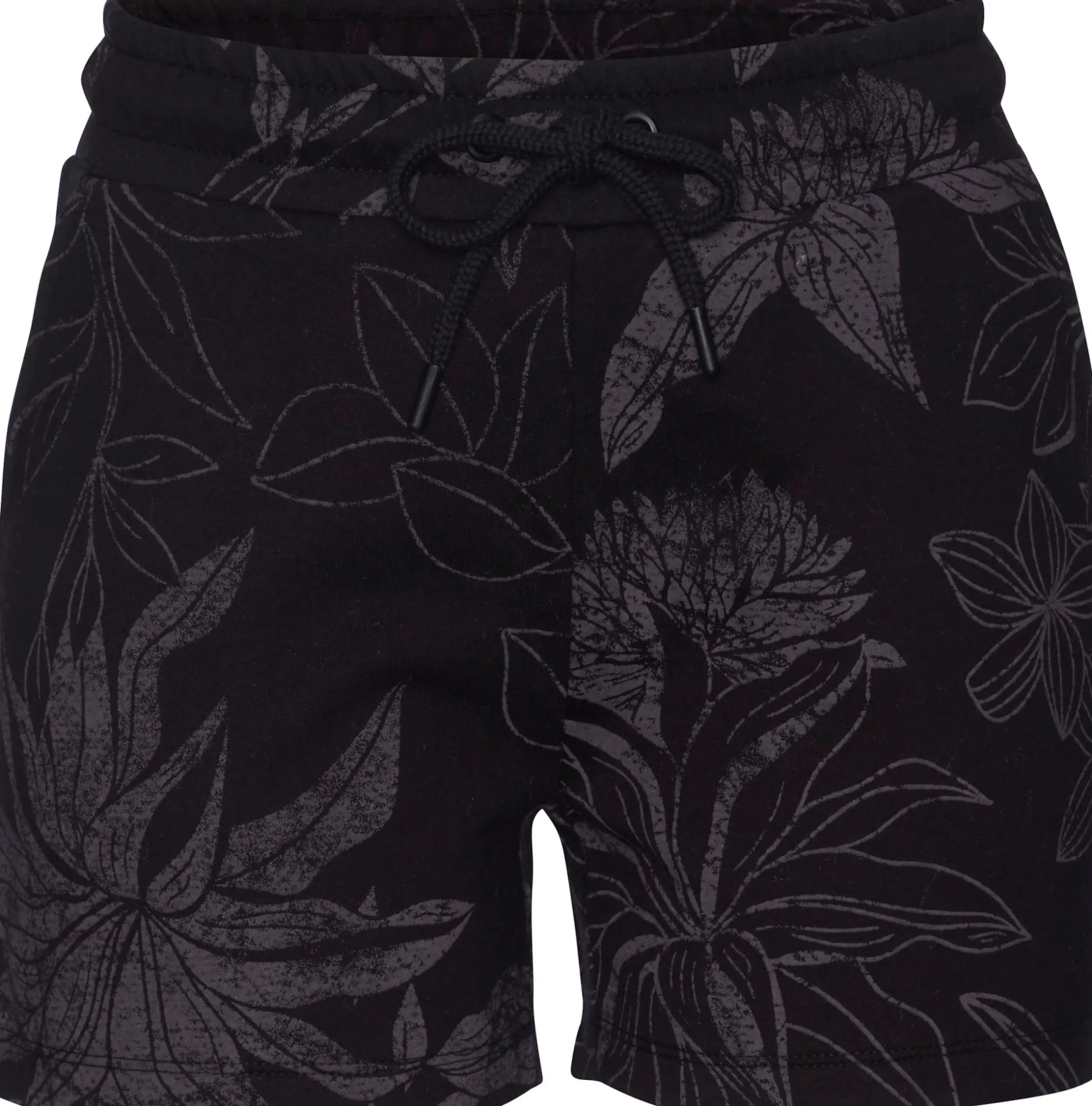 Homewear|LASCANA Relaxshorts schwarz-allover-gemustert