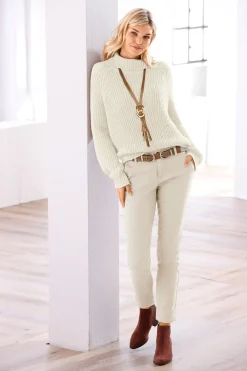 Basics|heine Röhrenhose ecru