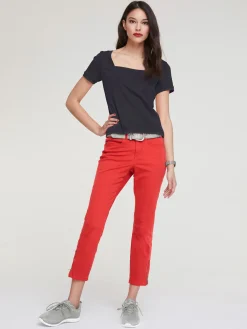 Strandmode|Basics|heine Röhrenhose hibiskus