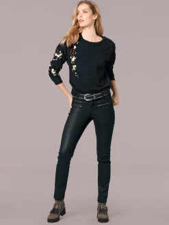 Jeans|heine Röhrenhose schwarz