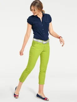 Strandmode|Basics|heine Röhrenhose kiwi