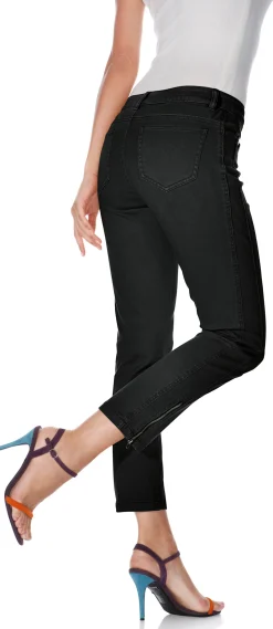 Strandmode|Basics|heine Röhrenhose schwarz