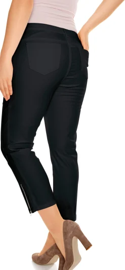 Strandmode|Basics|heine Röhrenhose schwarz