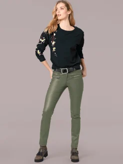 Jeans|heine Röhrenhose khaki
