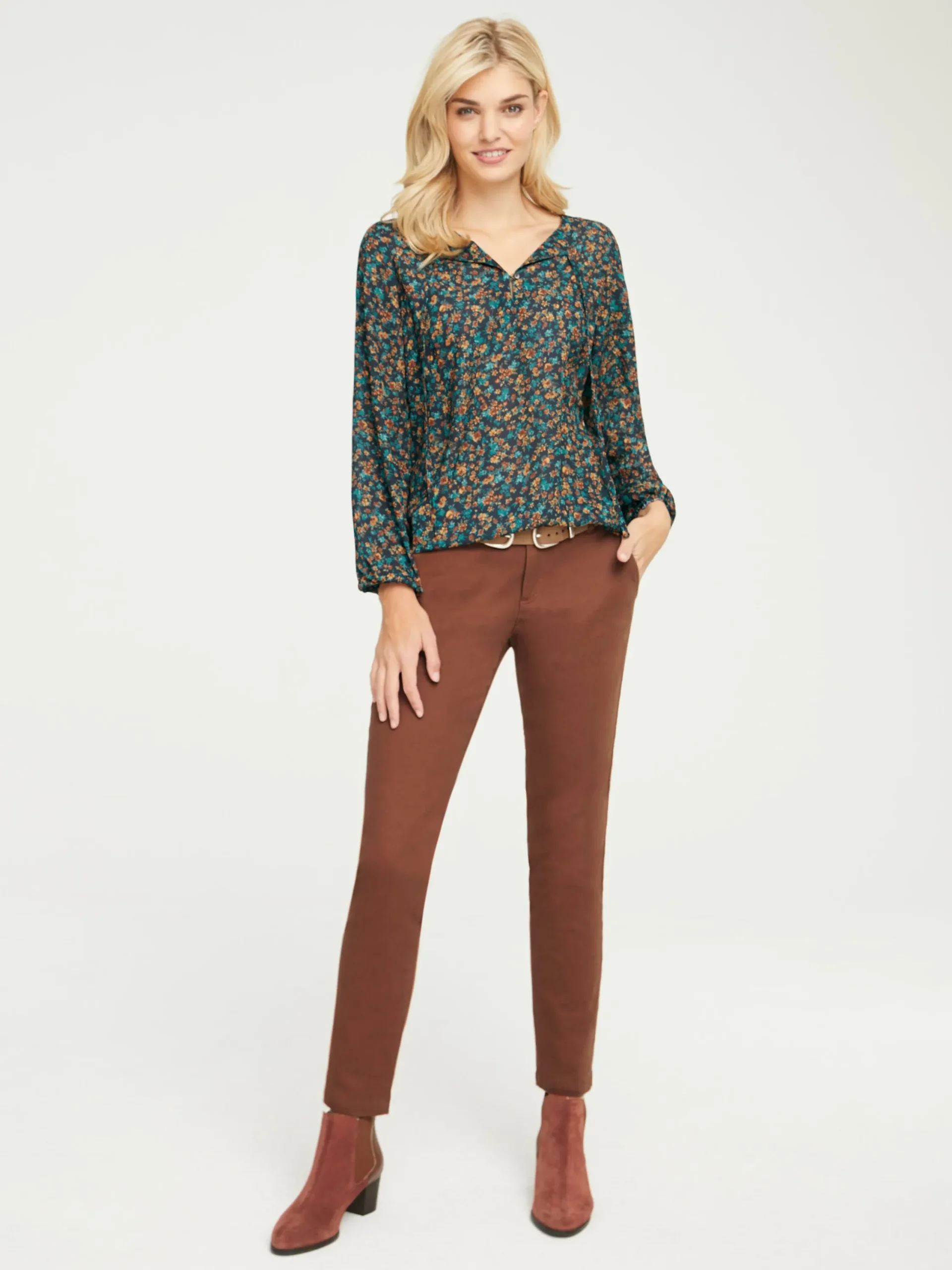 Basics|heine Röhrenhose cappuccino