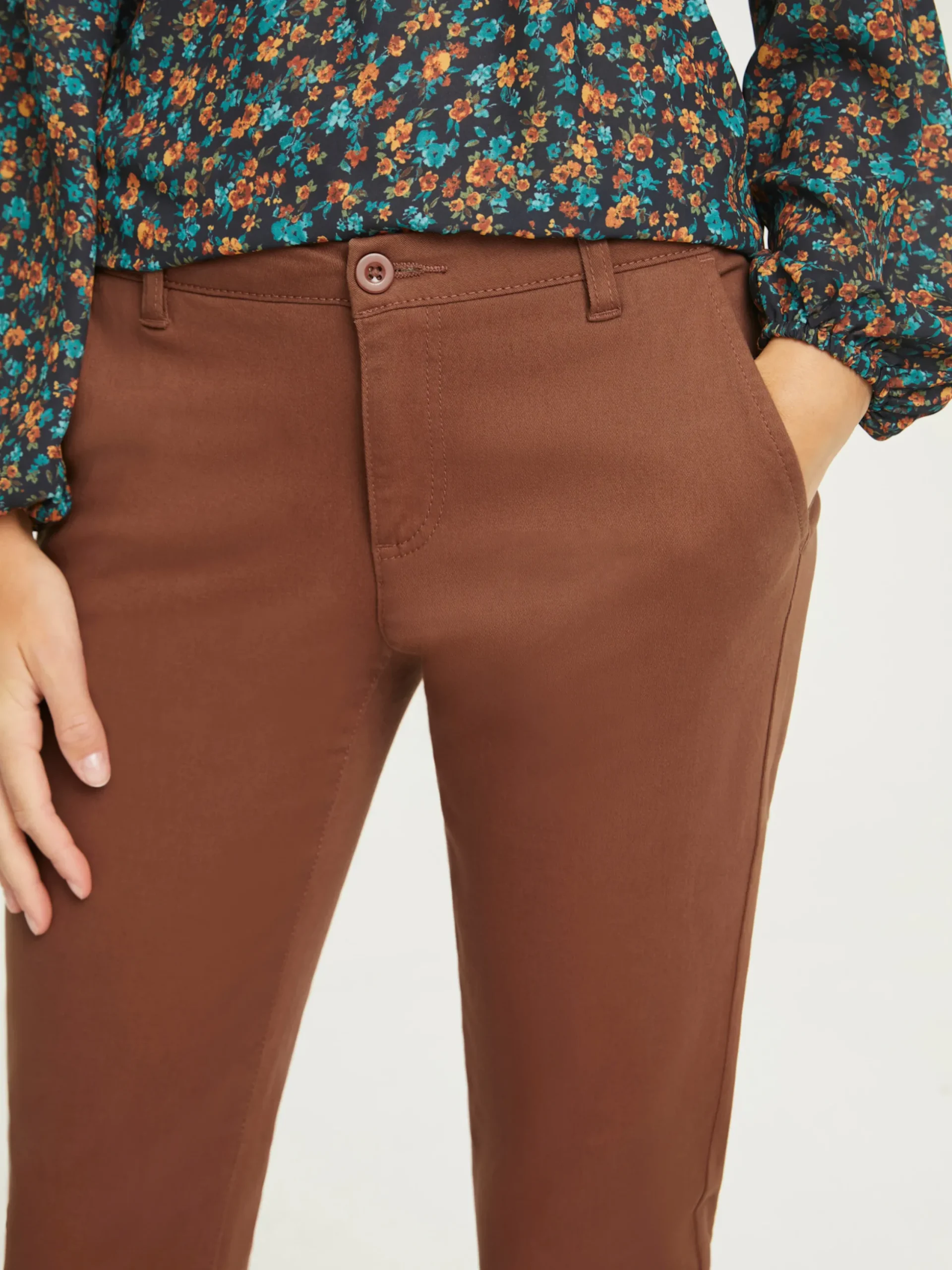 Basics|heine Röhrenhose cappuccino