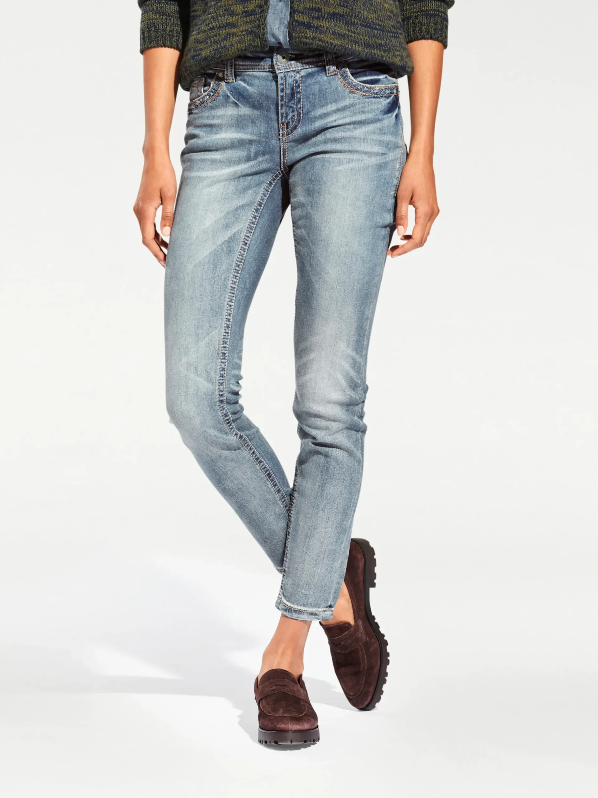 Jeans|heine Röhrenjeans bleached