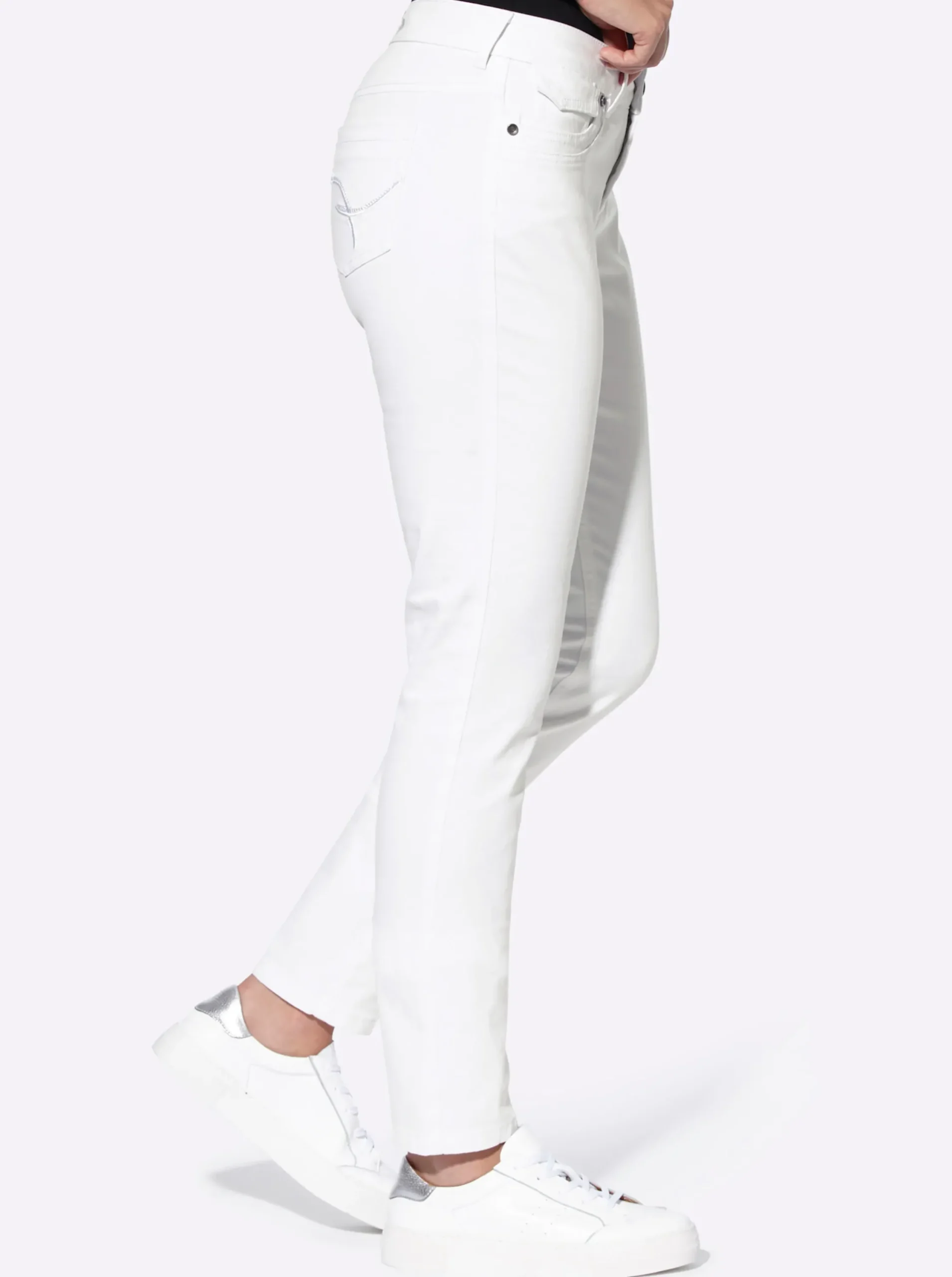 Jeans|heine Röhrenjeans weiß