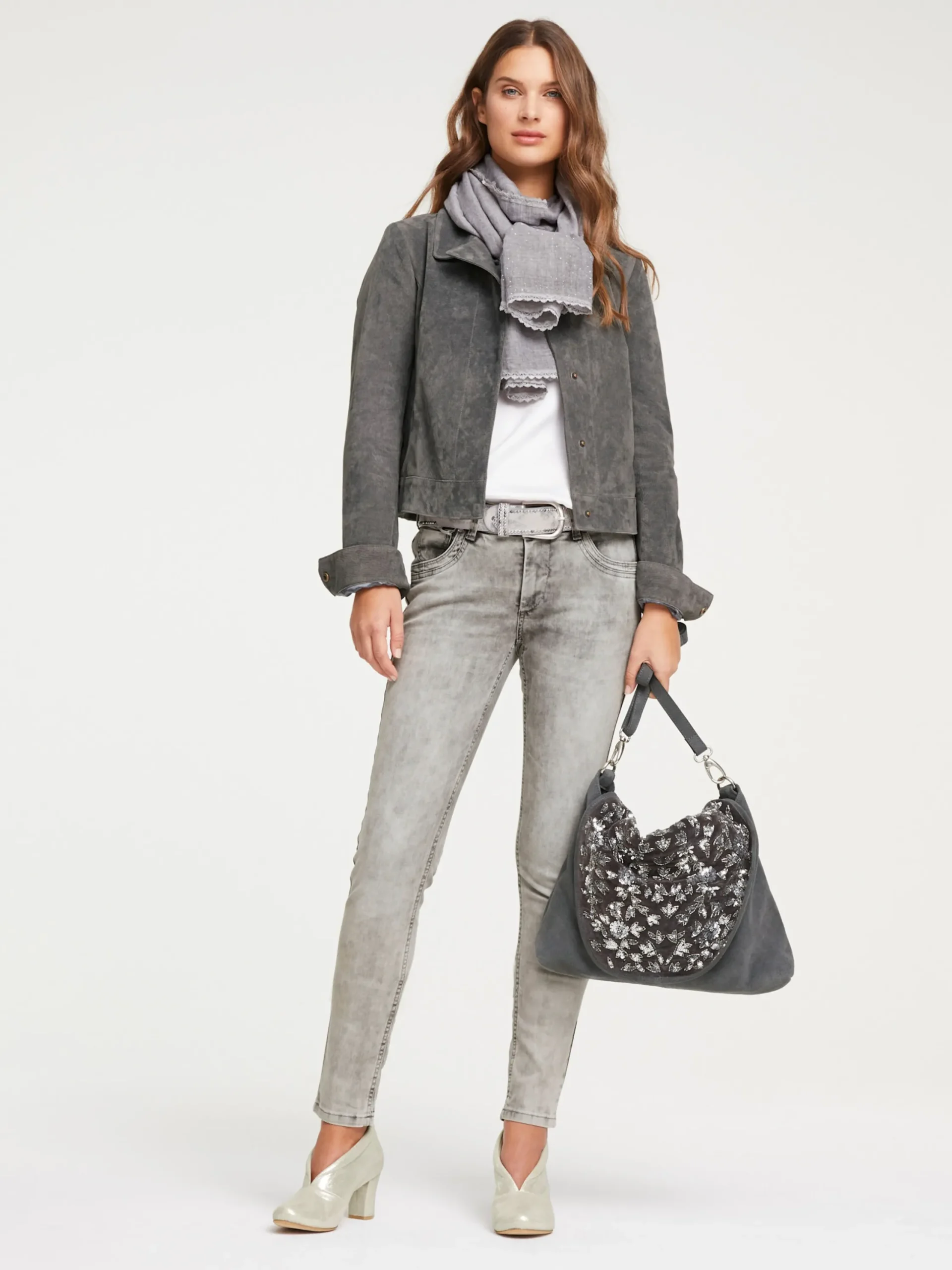 Strandmode|Jeans|heine Röhrenjeans greydenim