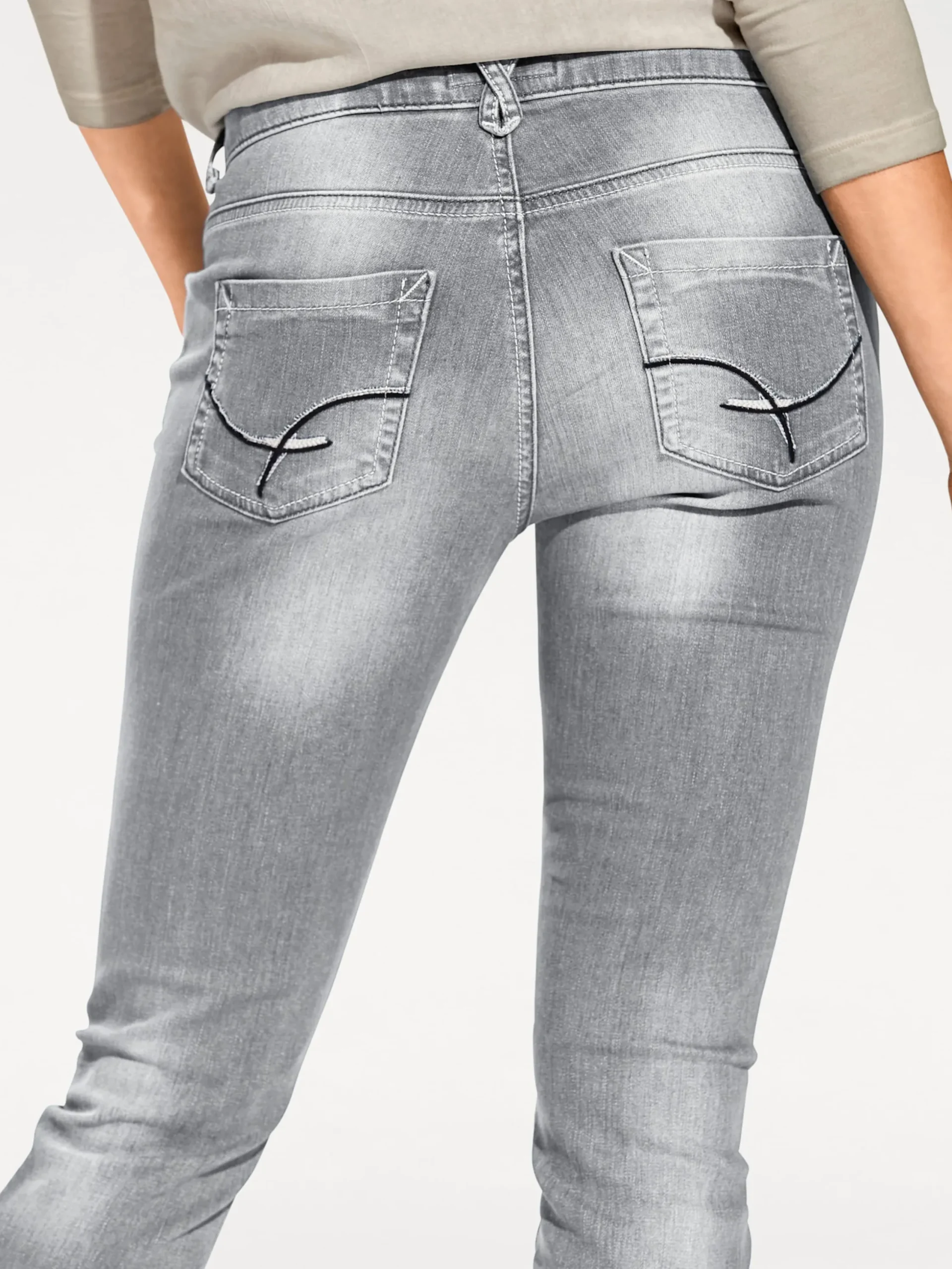 Strandmode|Jeans|heine Röhrenjeans greydenim