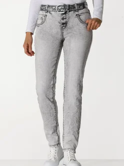 Jeans|heine Röhrenjeans mit Crinkle-Effekt lightgrey-denim